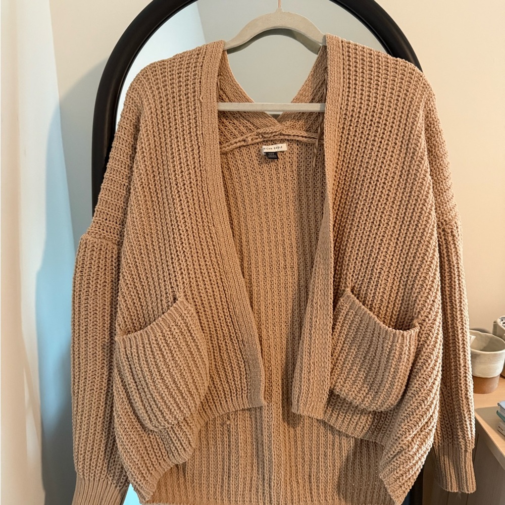 American Eagle Outfitters Cozy Tan Cardigan